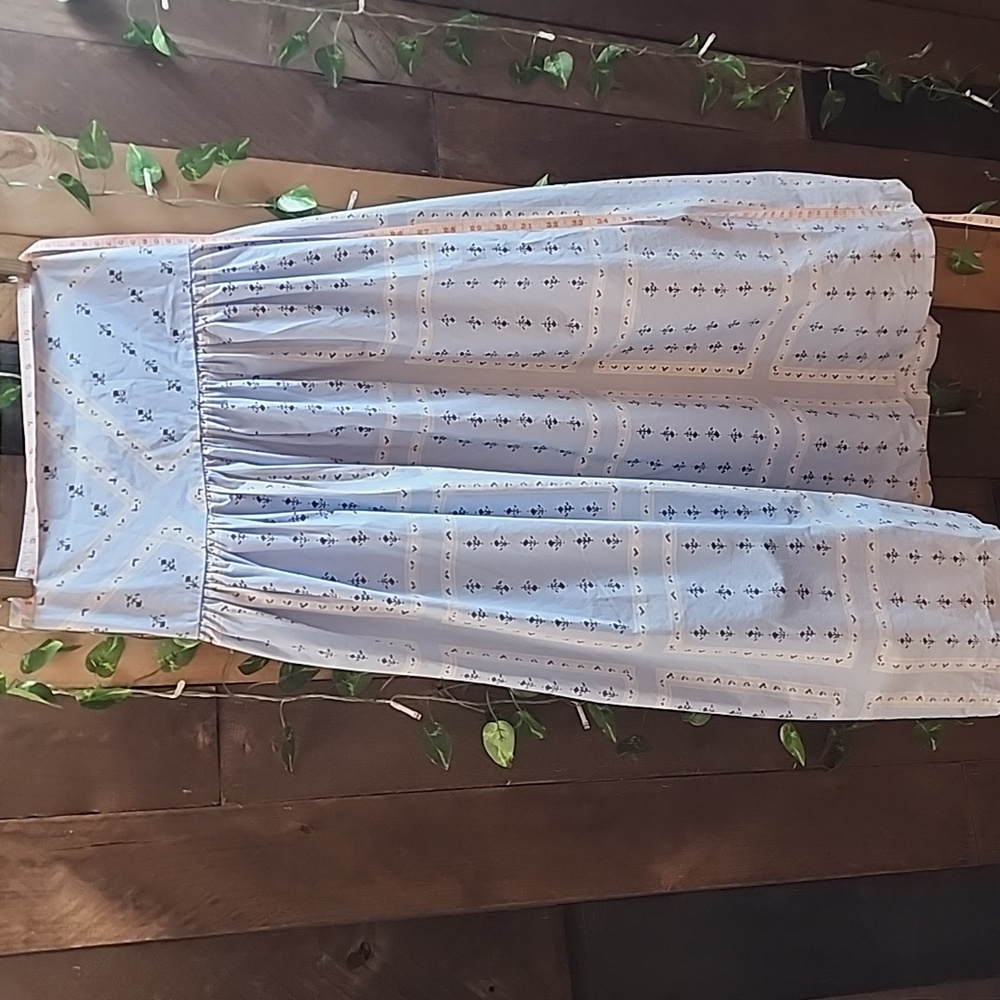 Urban Outfitters Light Blue Patterned Maxi Skirt - Picture 2 of 7